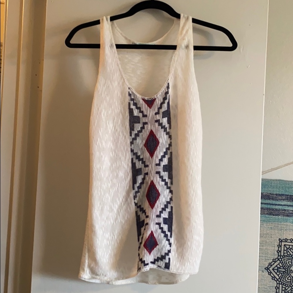 Cute red white and blue travel razorback tank